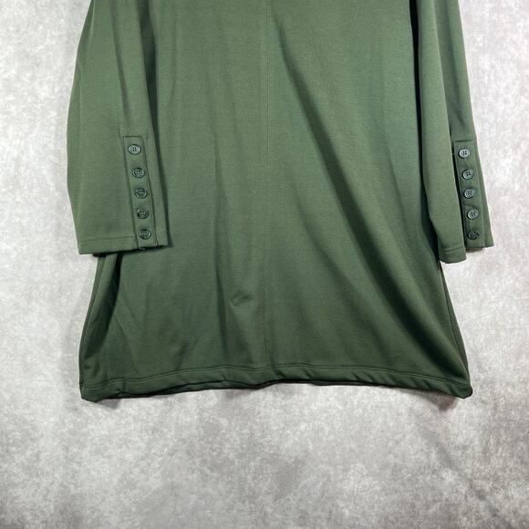 North Style Sweater Womens Size XL Green Knit Mock Neck Pullover 3/4 Sleeves - Picture 4 of 8